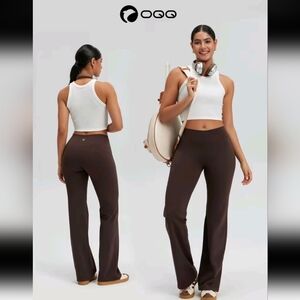 OQQ Women's Black Wide Leg Pants